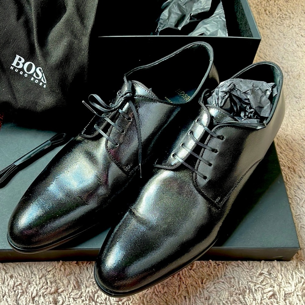 ✨HOST PICK✨LIKE NEW Hugo Boss Mens Black Litown Shoes 👞